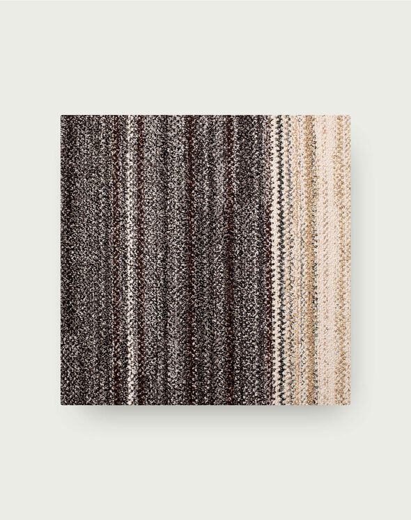 Stratosphere Tan Striped Area Rugs & Carpet Tiles by FLOR