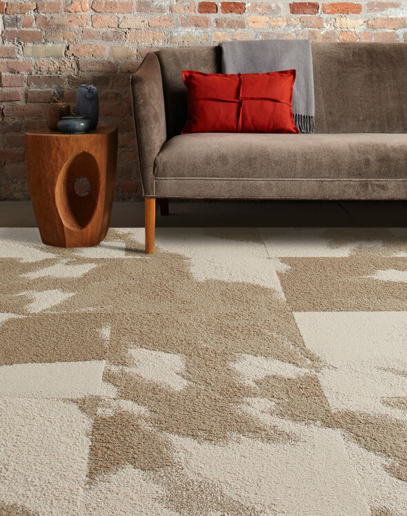 Mod Cow - Tan: Patterned Area Rugs & Carpet Tiles by FLOR