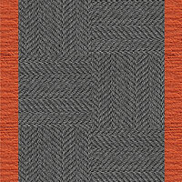 Suit Yourself Quarter Border - Granite / Tangerine - 4x6