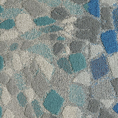 Stone Course - Teal / Stone: Patterned Area Rugs & Carpet Tiles by FLOR