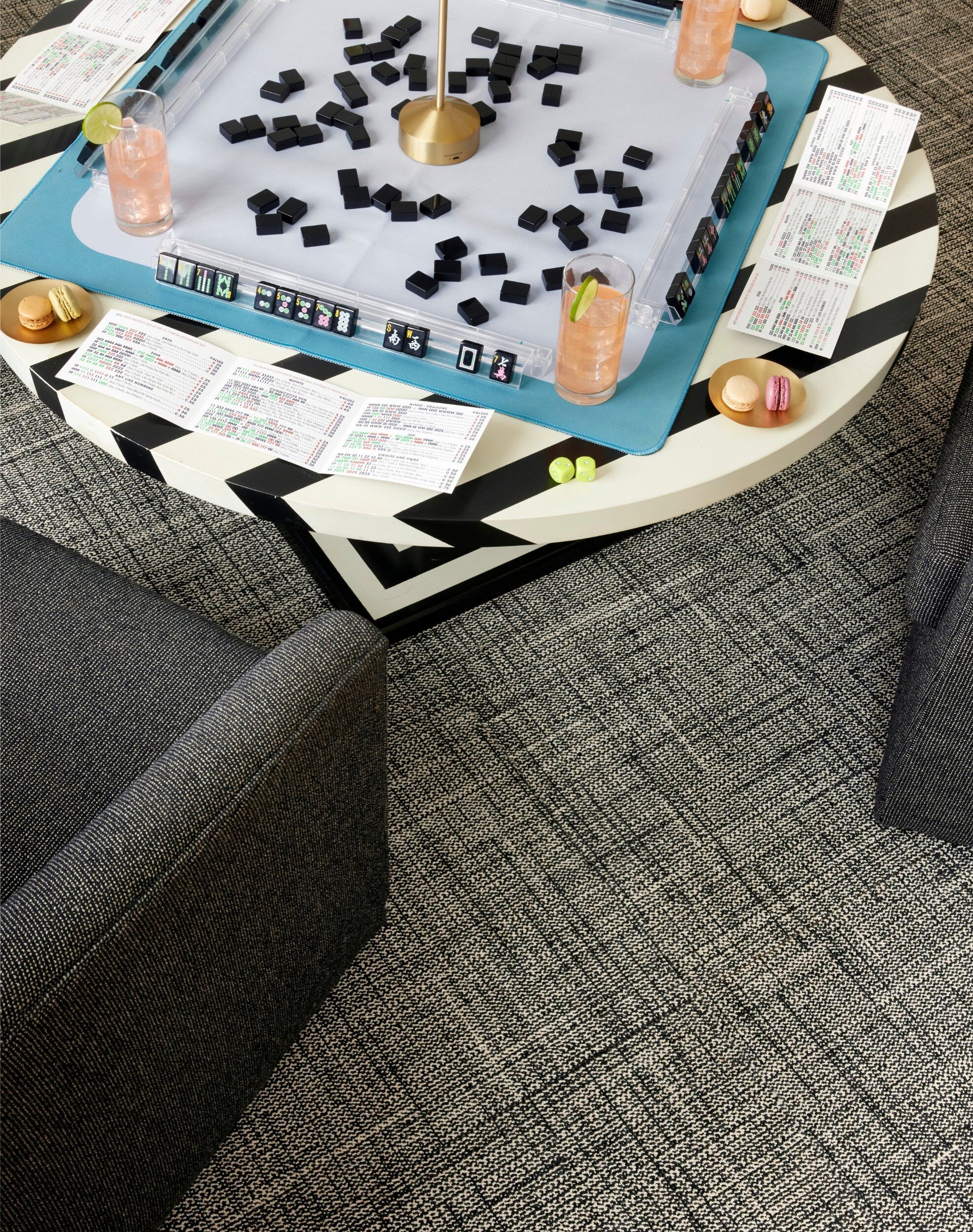 London Twill - Flint / Pearl: Patterned Area Rugs & Carpet Tiles