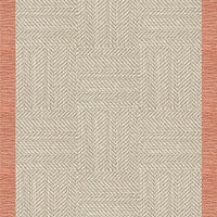 Suit Yourself Quarter Border - Linen / Coral - 4x6