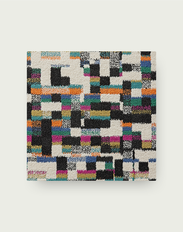 Lost In Pixels - Black / Multi: All Area Rugs & Carpet Tiles by FLOR