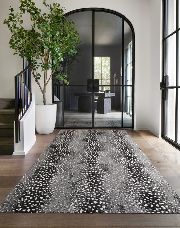 Doe Patterned Area Rug Doe Re Mi - Black: Patterned Area Rugs & Carpet Tiles by FLOR