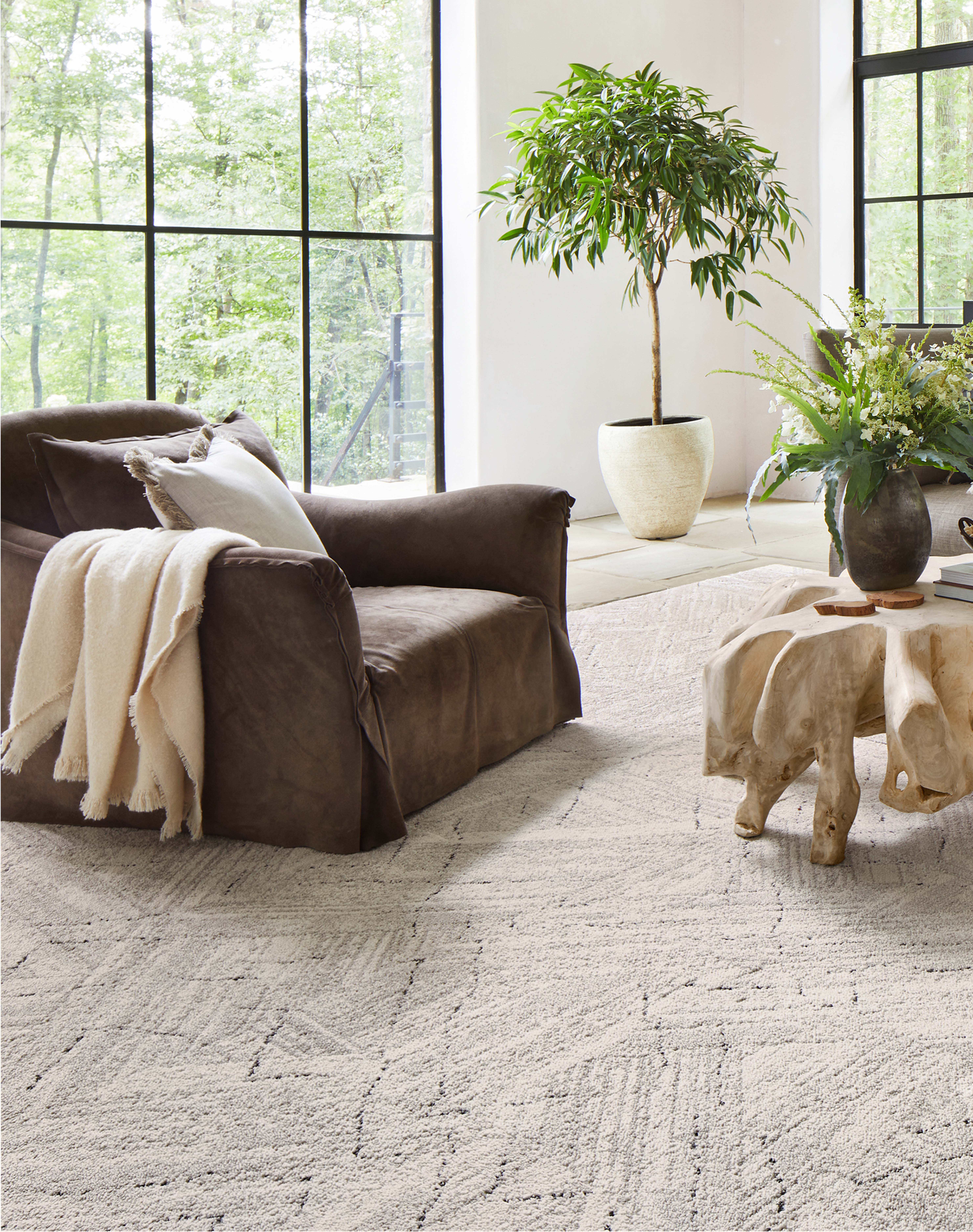 Trade Winds - Bone: Patterned Area Rugs & Carpet Tiles by FLOR
