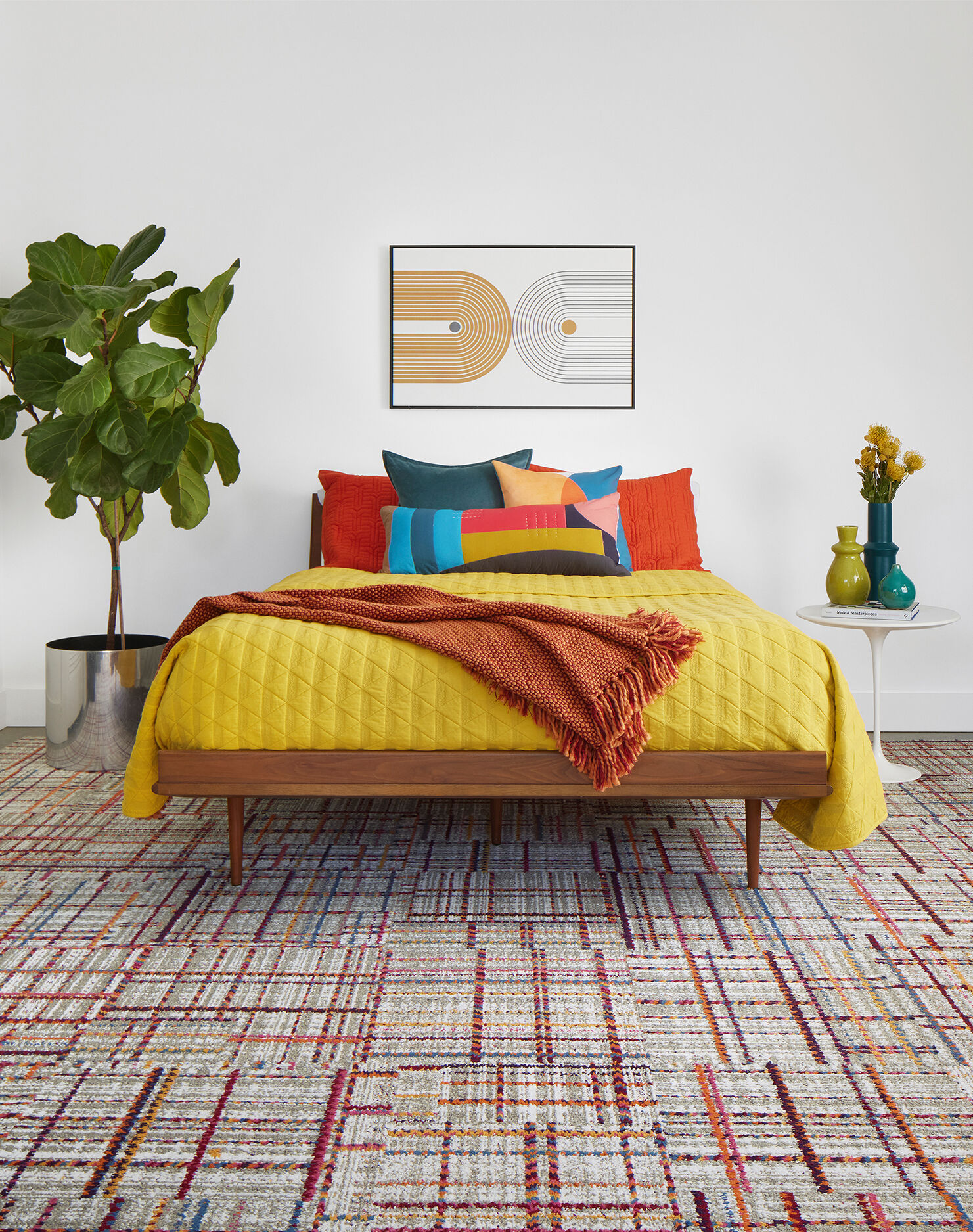 Savile Row - Berry: Striped Area Rugs & Carpet Tiles by FLOR