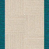 Suit Yourself Quarter Border - Linen / Turquoise - 4x6