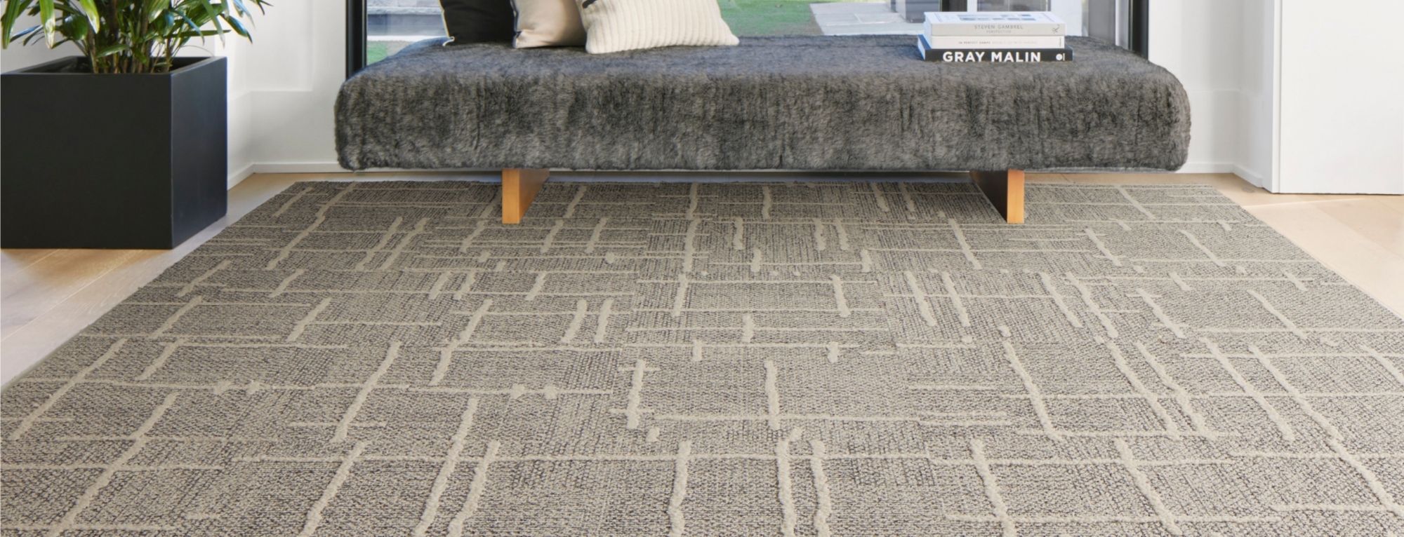 Draper - Pearl / Mica: Patterned Area Rugs & Carpet Tiles by FLOR