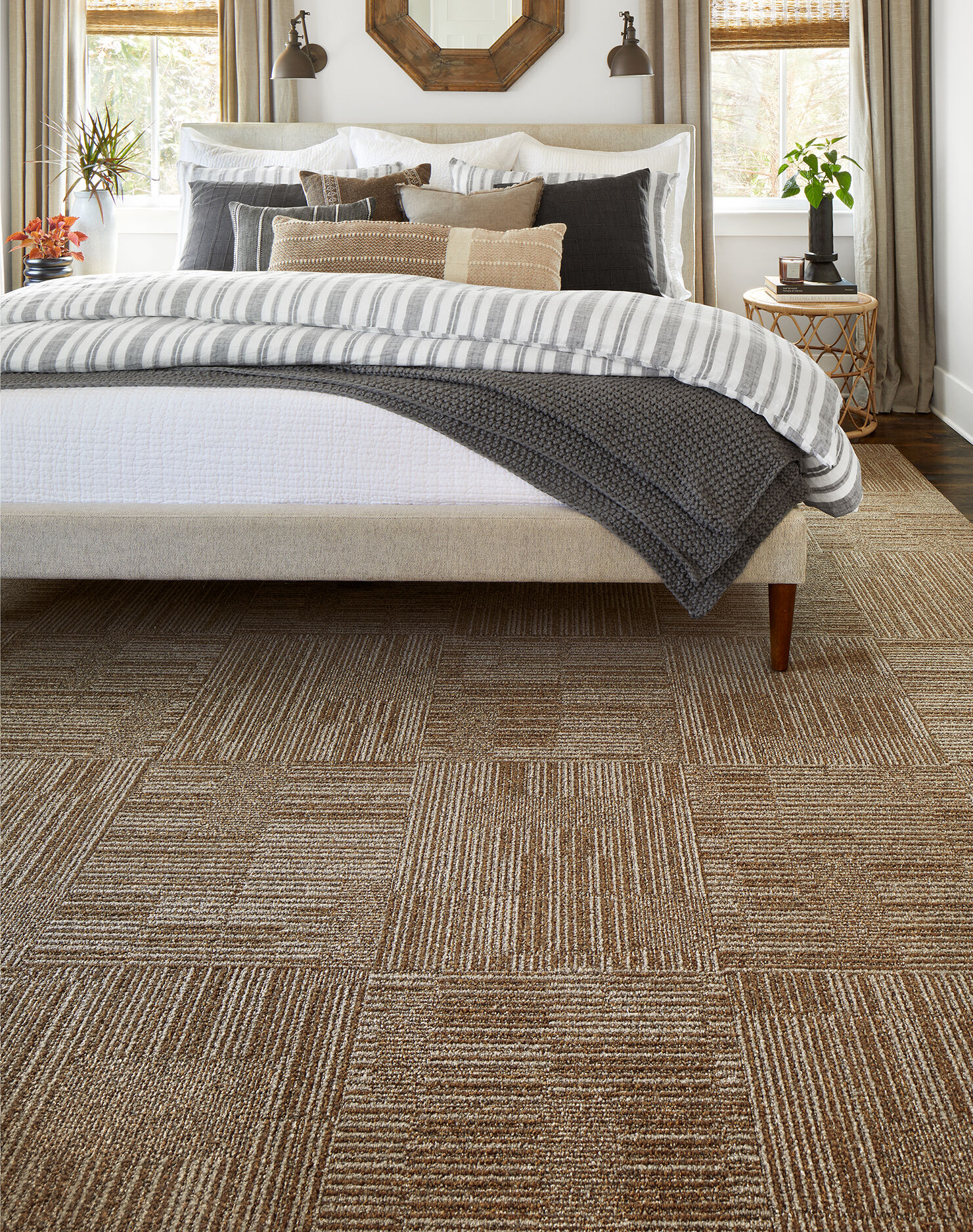 Morning Coffee - Mocha: Patterned Area Rugs & Carpet Tiles by FLOR