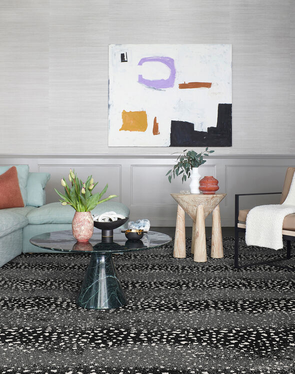 Doe Re Mi - Black: Patterned Area Rugs & Carpet Tiles by FLOR