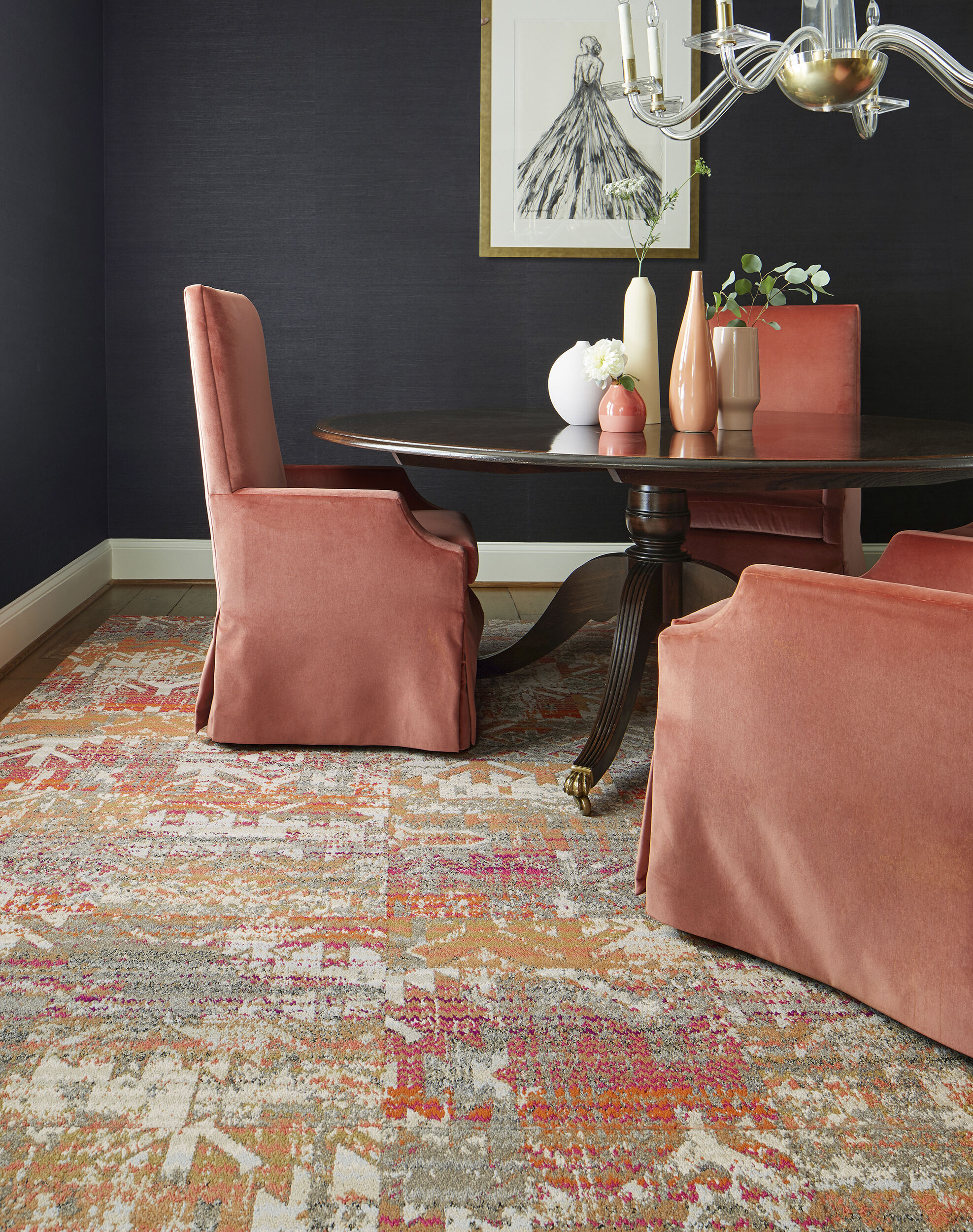 Highland Hills - Pink: Patterned Area Rugs & Carpet Tiles by FLOR
