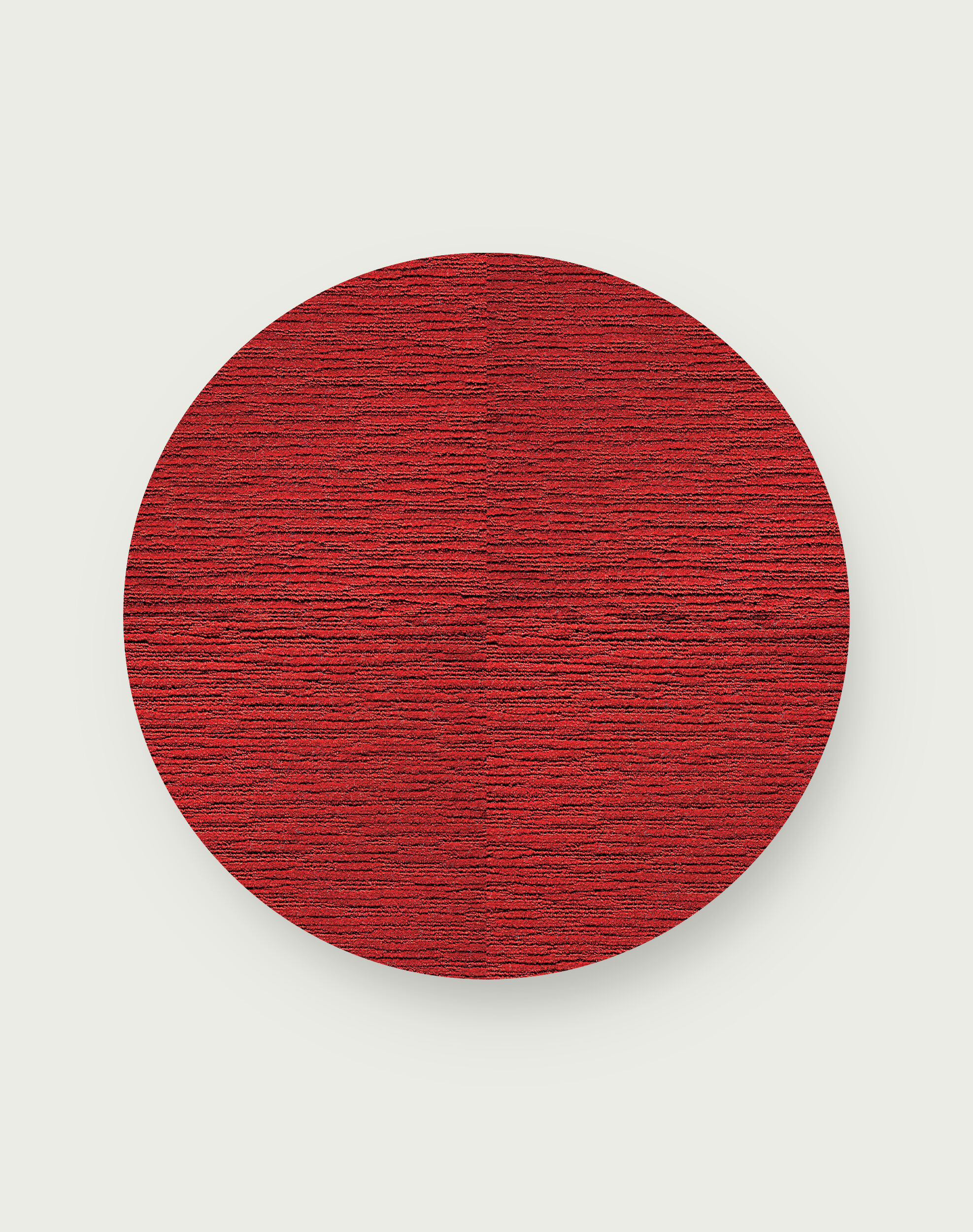 Made You Look Round Rug Red 3.25 Diameter FLOR Signature Area