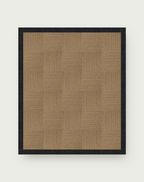 Suit Yourself Quarter Border - Raffia / Black - 9x11
