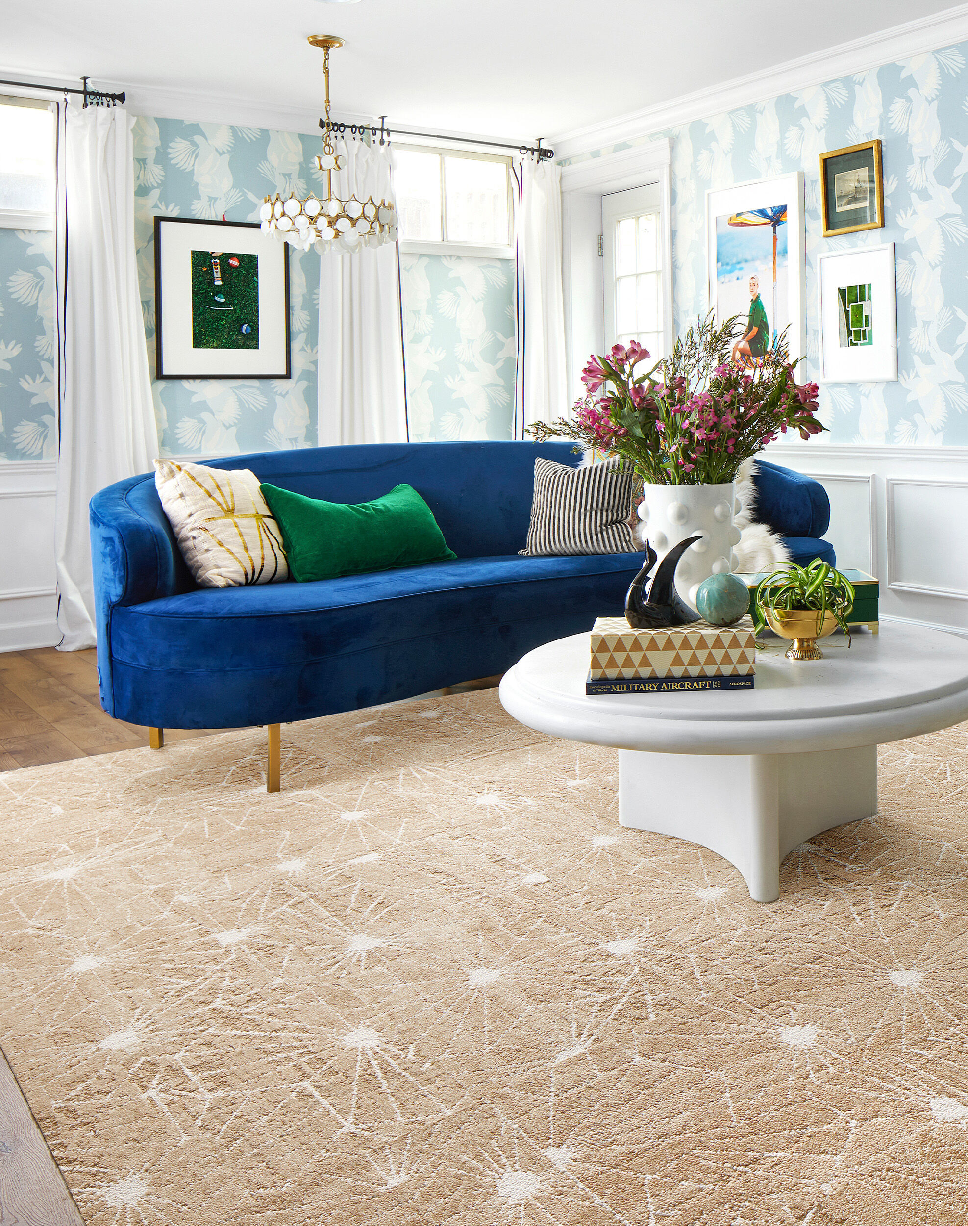 Skyfall - Eggnog: Patterned Area Rugs & Carpet Tiles by FLOR