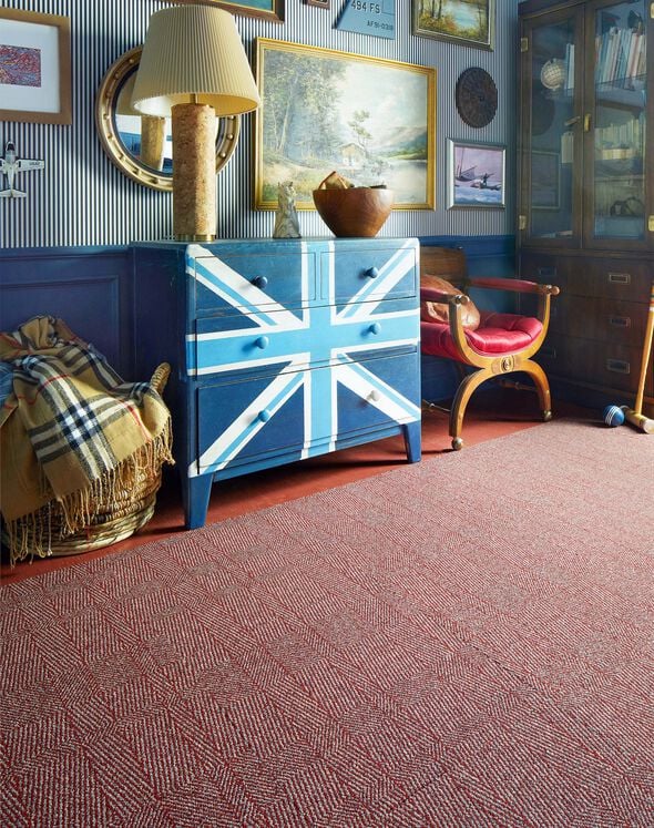 Tweed Indeed - Red: Patterned Area Rugs & Carpet Tiles by FLOR