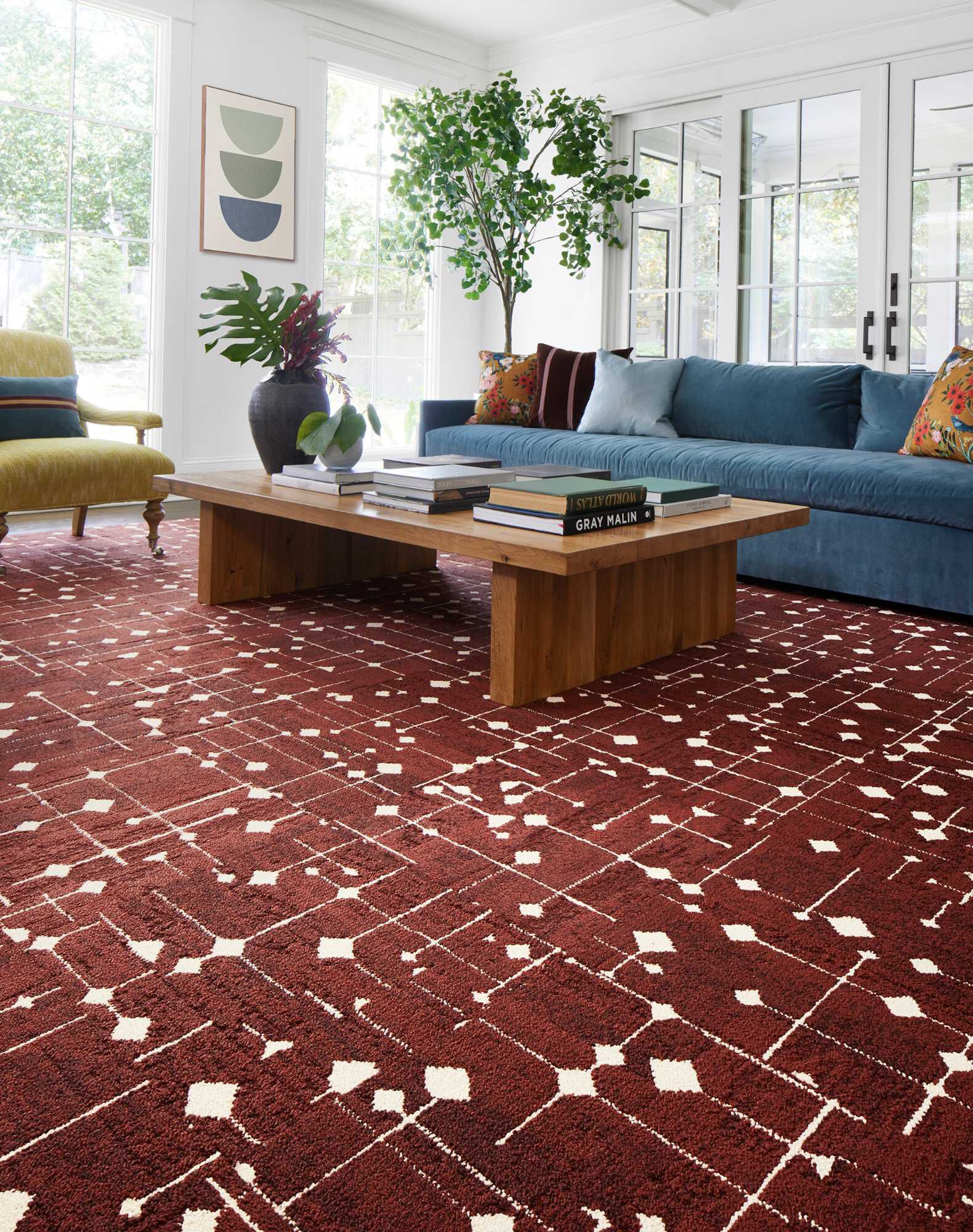 Hollin Hills - Spice: Patterned Area Rugs & Carpet Tiles by FLOR