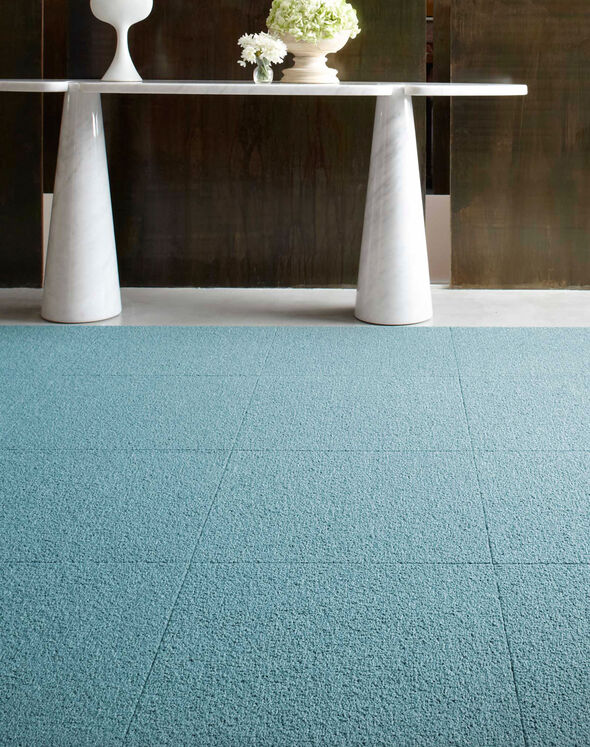 Heaven Sent - Light Blue: Solid Color Area Rugs & Carpet Tiles by FLOR
