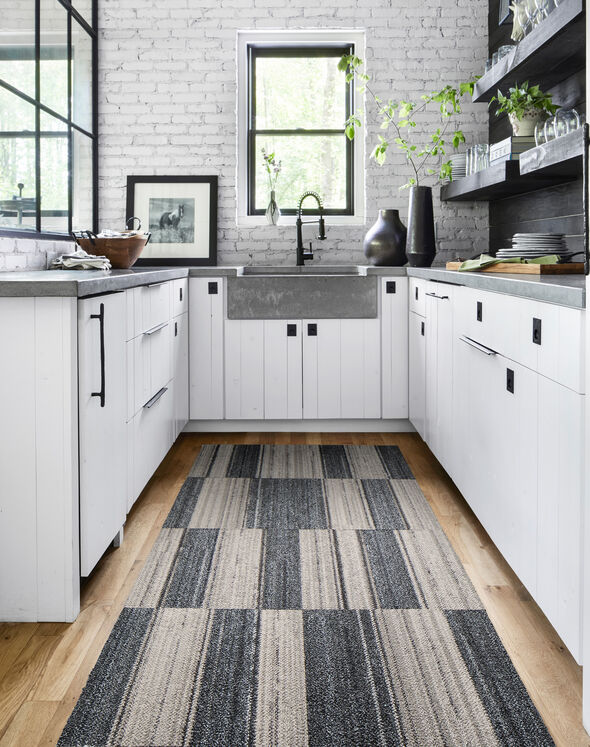 Stratosphere Pigeon Striped Area Rugs & Carpet Tiles by FLOR