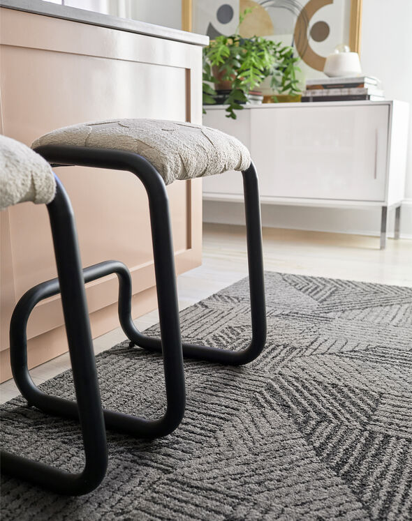 Hard Lines - Iron: Patterned Area Rugs & Carpet Tiles by FLOR