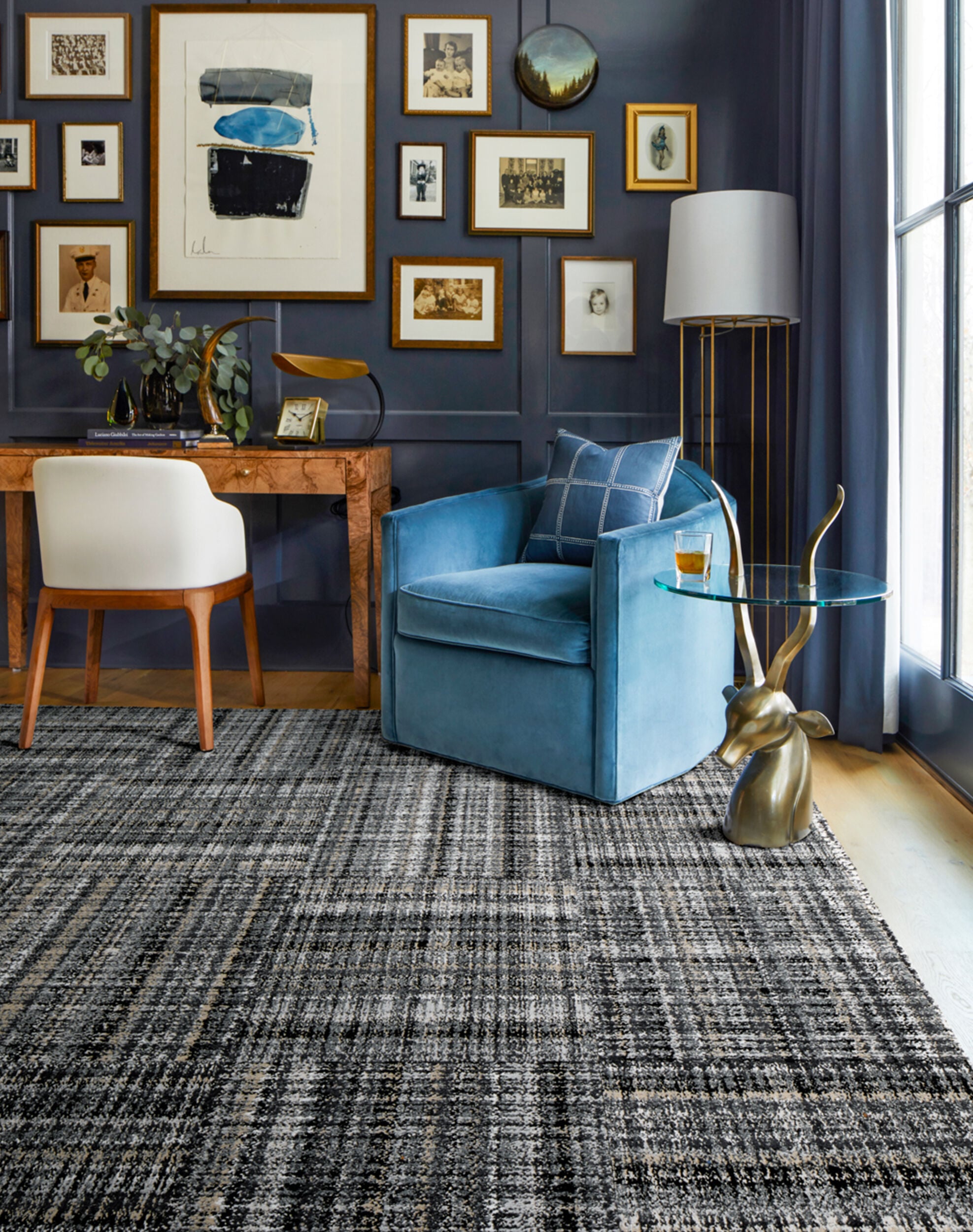 Full Kilt - Smoke: Striped Area Rugs & Carpet Tiles by FLOR