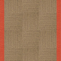 Suit Yourself Quarter Border - Raffia / Tangerine - 6x7