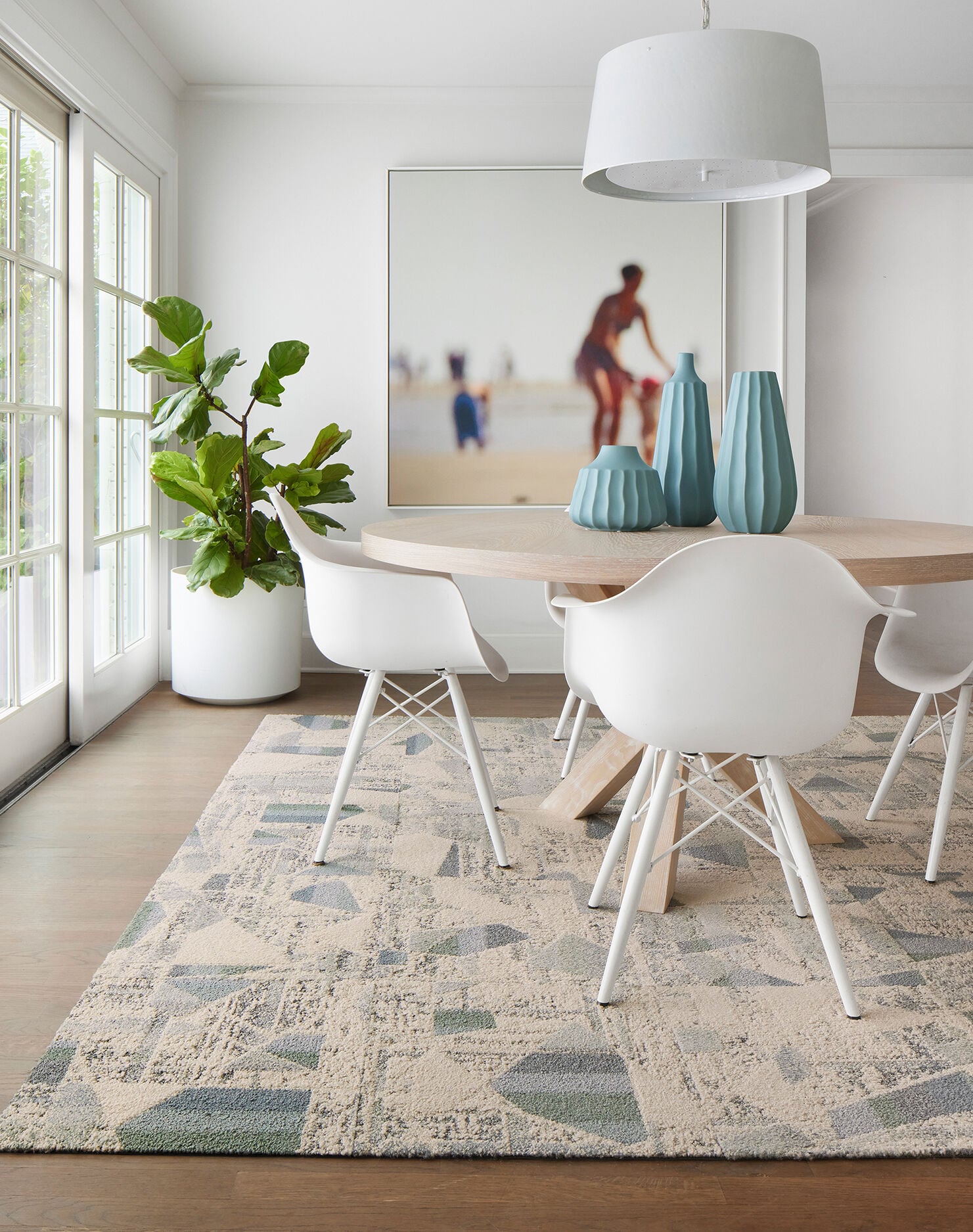 High Hopes - Flannel Blue: Patterned Area Rugs & Carpet Tiles by FLOR
