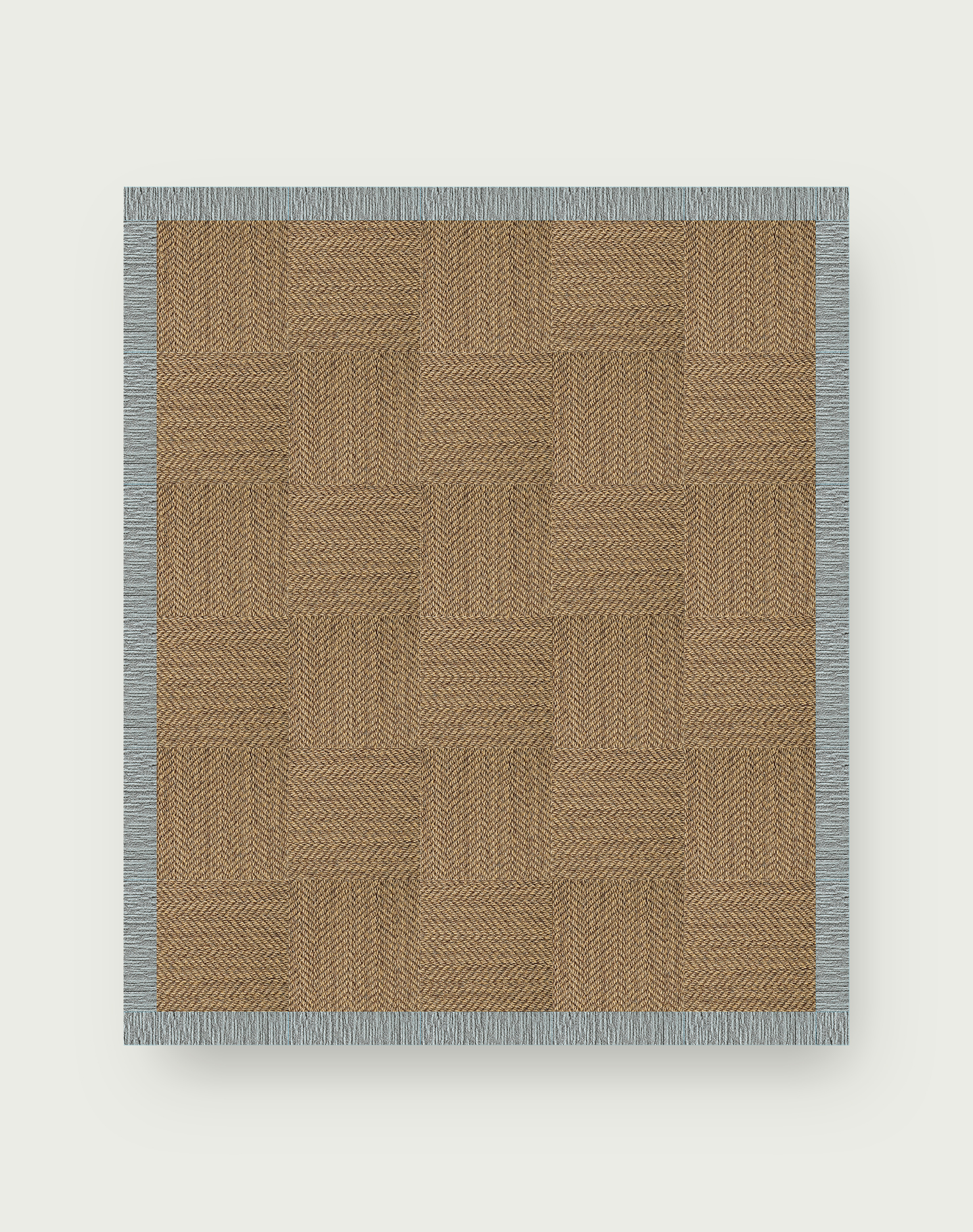 Suit Yourself Quarter Border - Raffia / Flannel Blue - 9x11