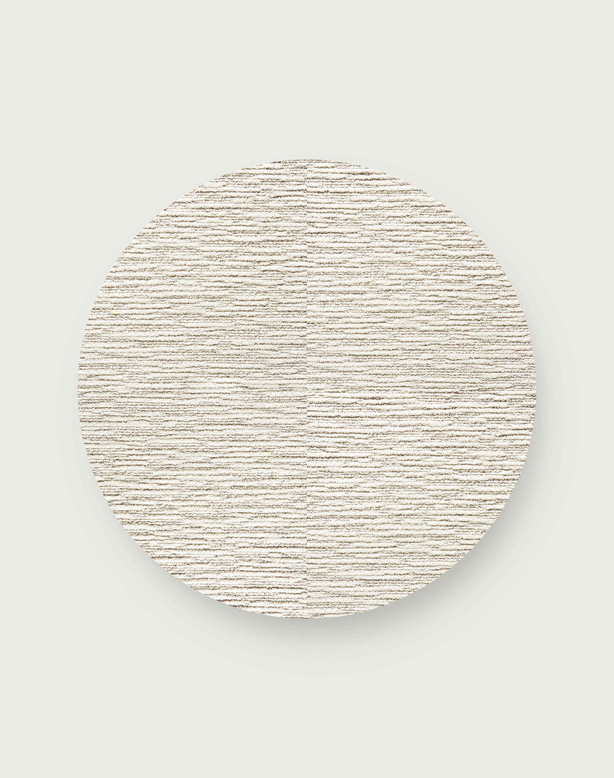 Made You Look Round Rug - Bone - 3.25 Diameter