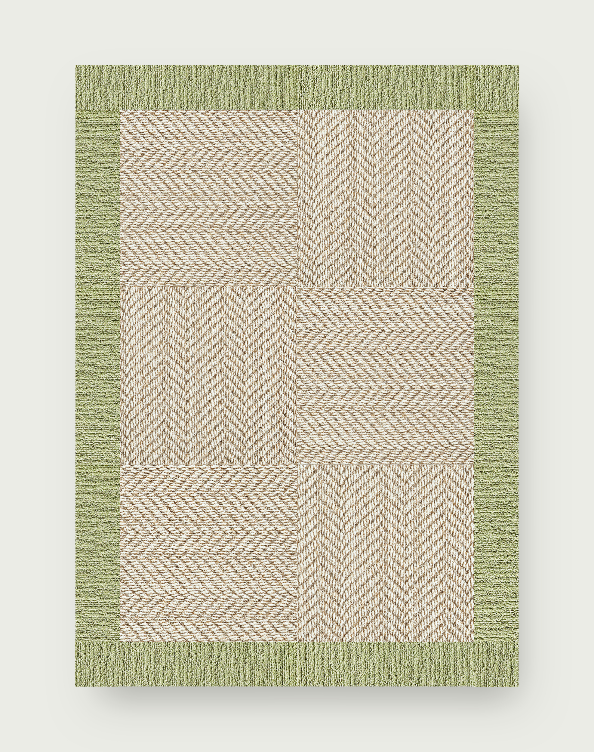 Suit Yourself Quarter Border - Linen / Mint - 4x6
