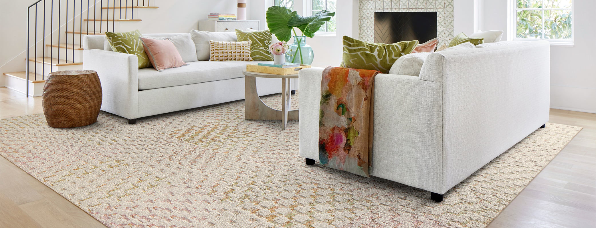 Changed Rug Change In Focus - Chalk: Patterned Area Rugs & Carpet Tiles by FLOR