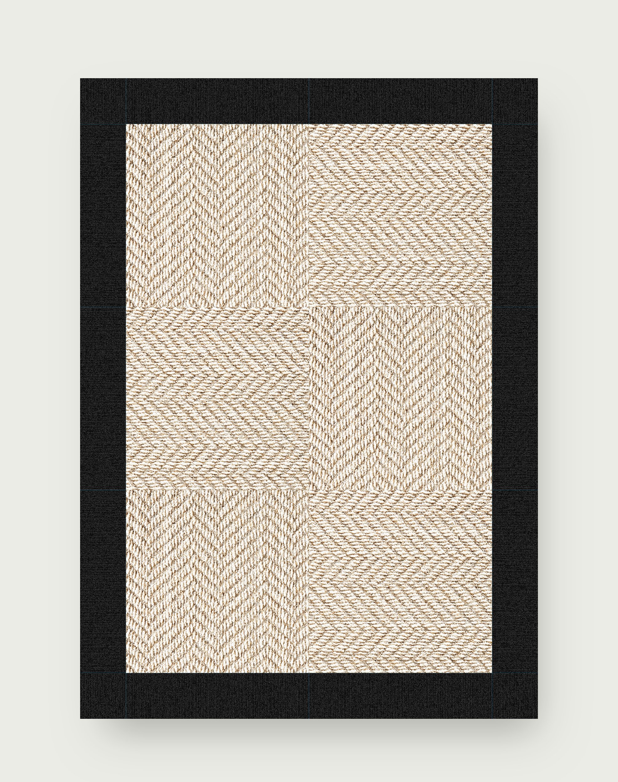 Suit Yourself Quarter Border - Linen / Black - 4x6