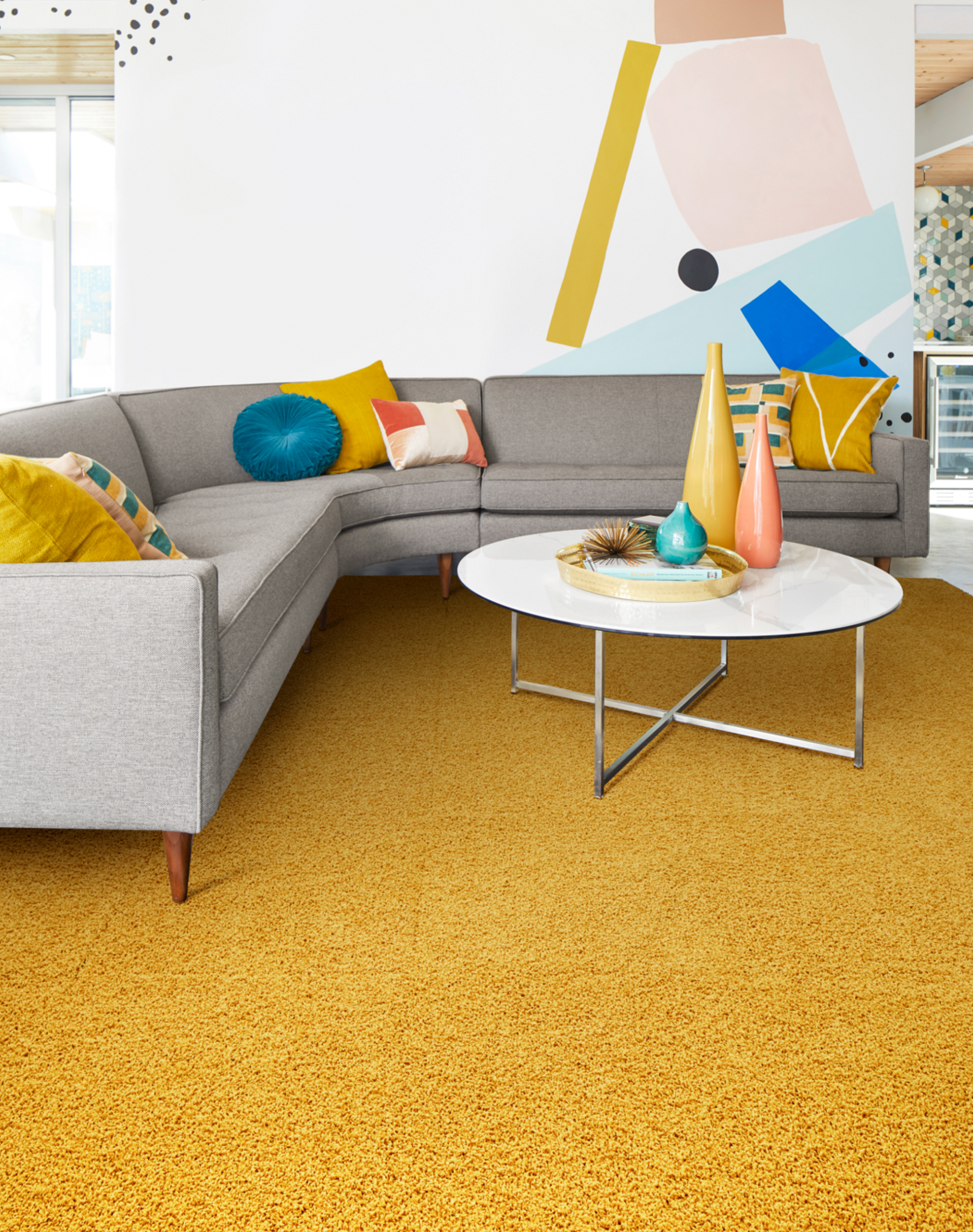 In the Deep - Bone: Solid Color Area Rugs & Carpet Tiles by FLOR