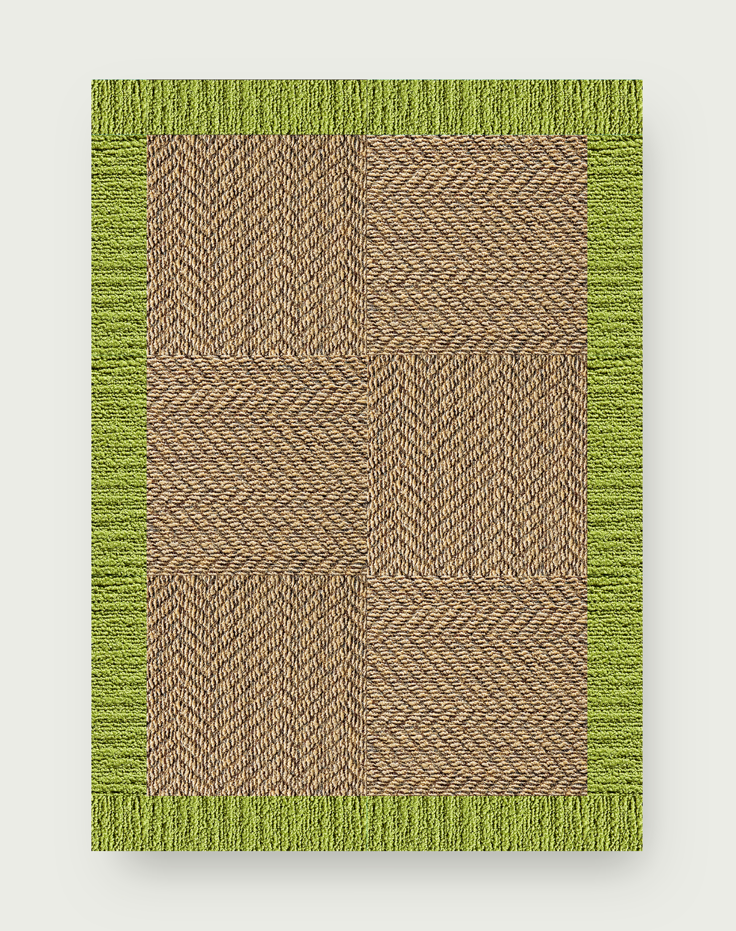 Suit Yourself Quarter Border - Raffia / Kiwi - 4x6
