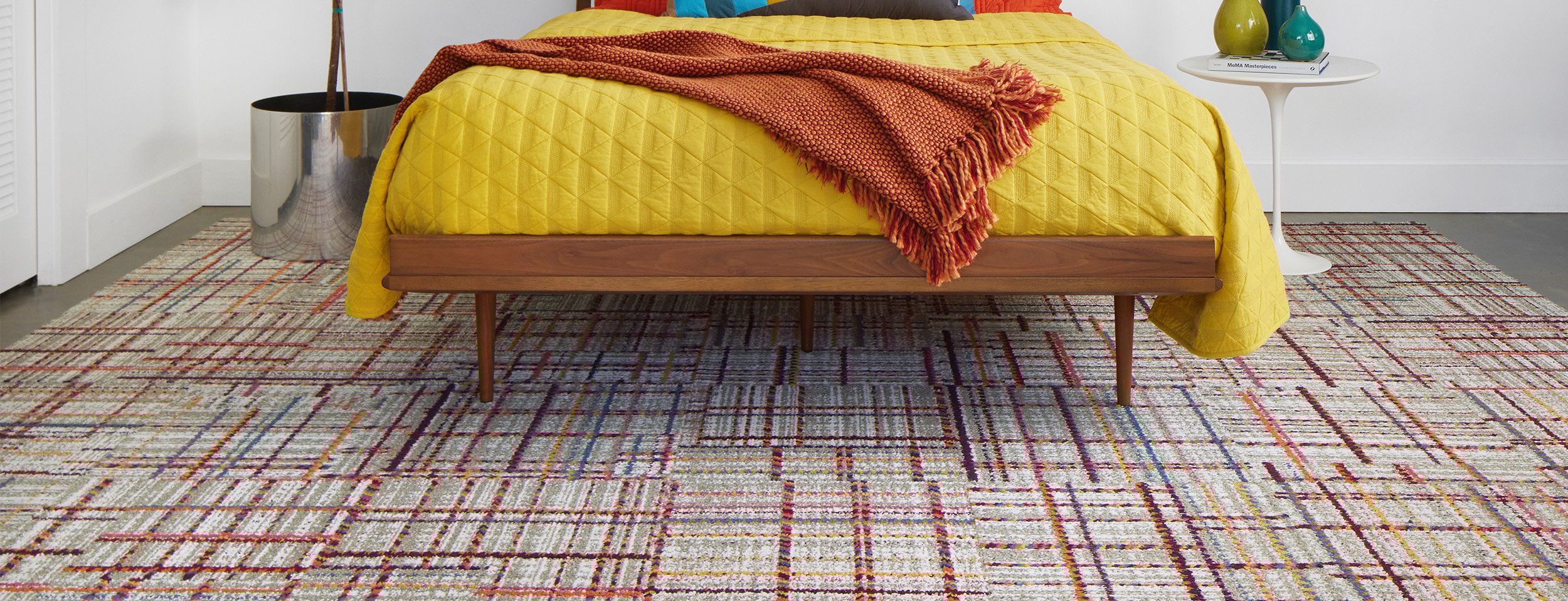 Savile Row Berry Striped Area Rugs & Carpet Tiles by FLOR