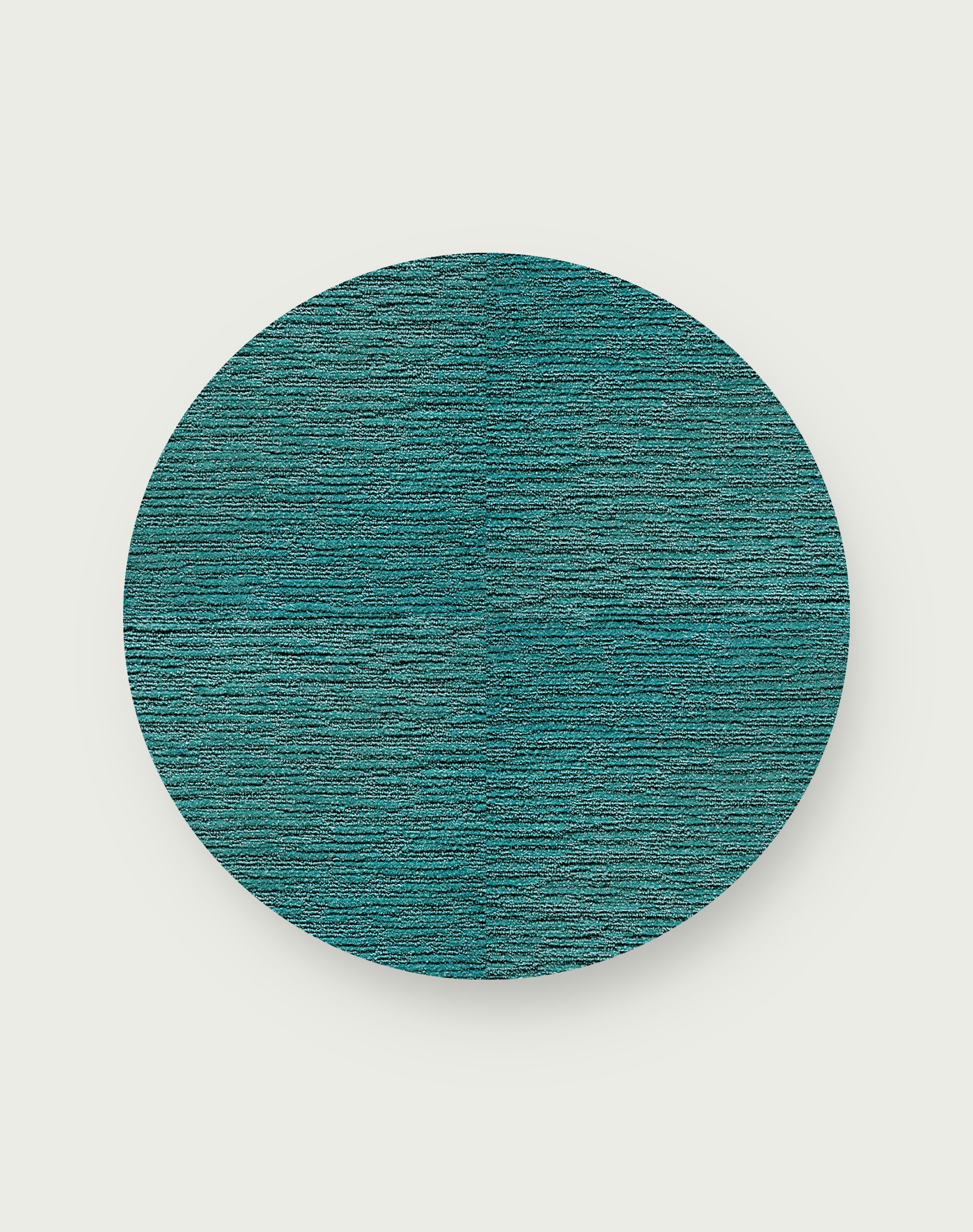 Made You Look Round Rug - Teal - 3.25 Diameter
