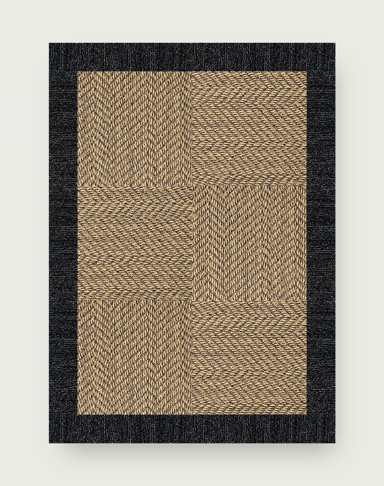 Suit Yourself Quarter Border - Raffia / Black - 4x6