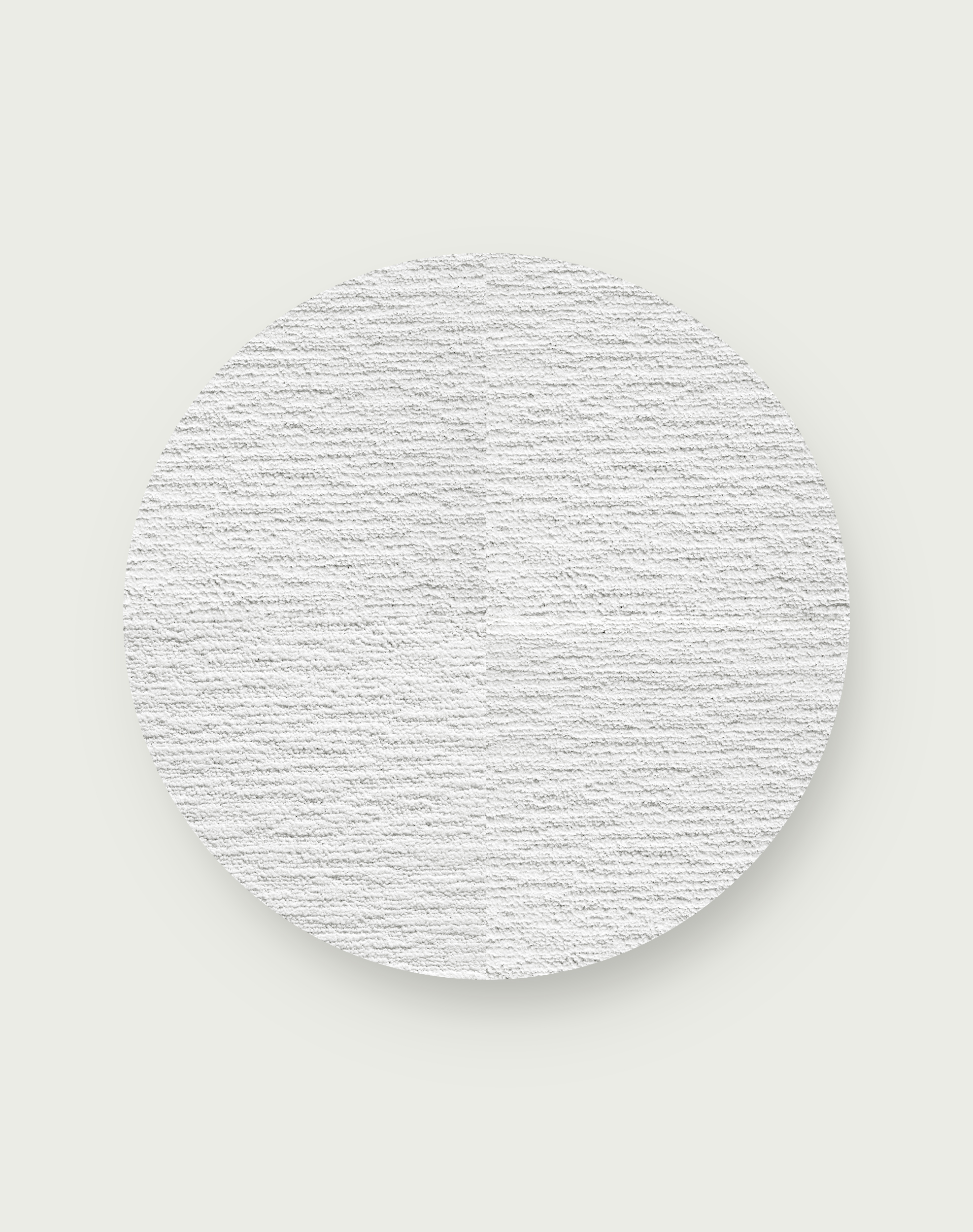 Made You Look Round Rug - Bright White - 3.25 Diameter