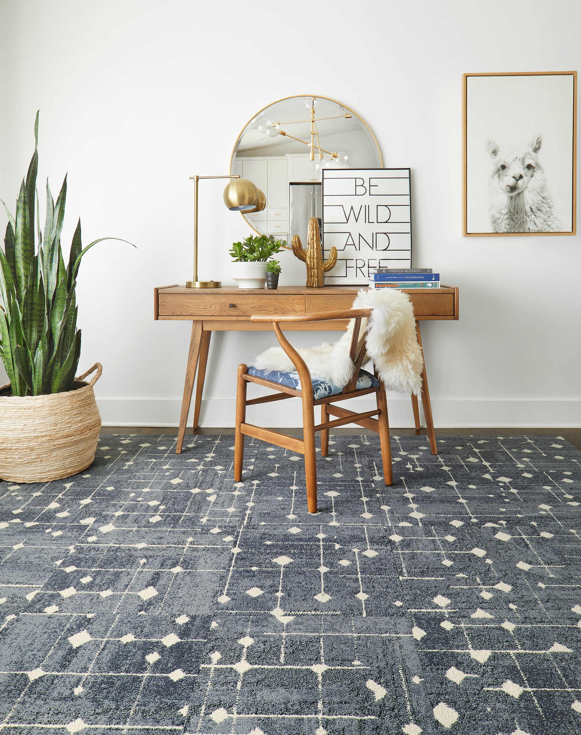 Hollin Hills - Dusty Blue: All Area Rugs & Carpet Tiles by FLOR