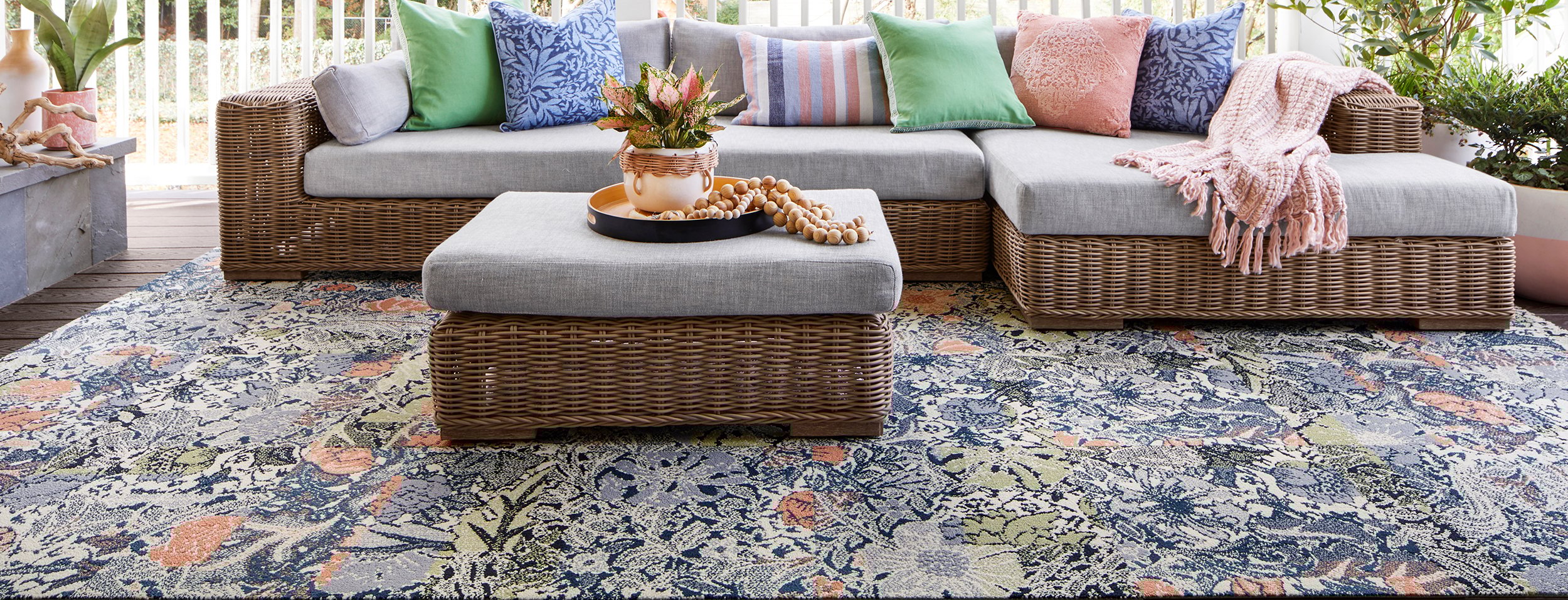 Among the Wildflowers Ivy Patterned Area Rugs & Carpet Tiles by FLOR