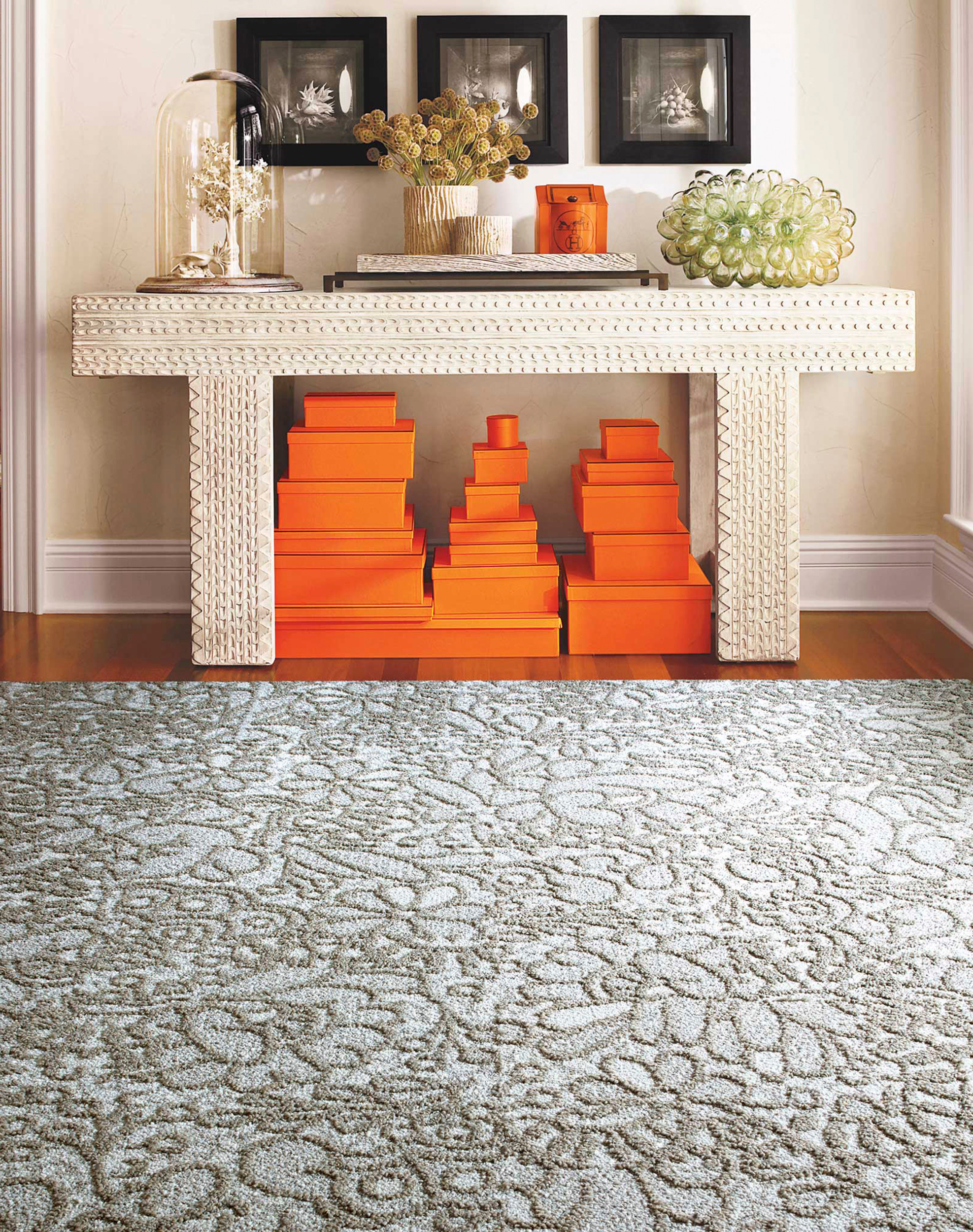 Floweret Oyster Area Rugs & Carpet Tiles by FLOR
