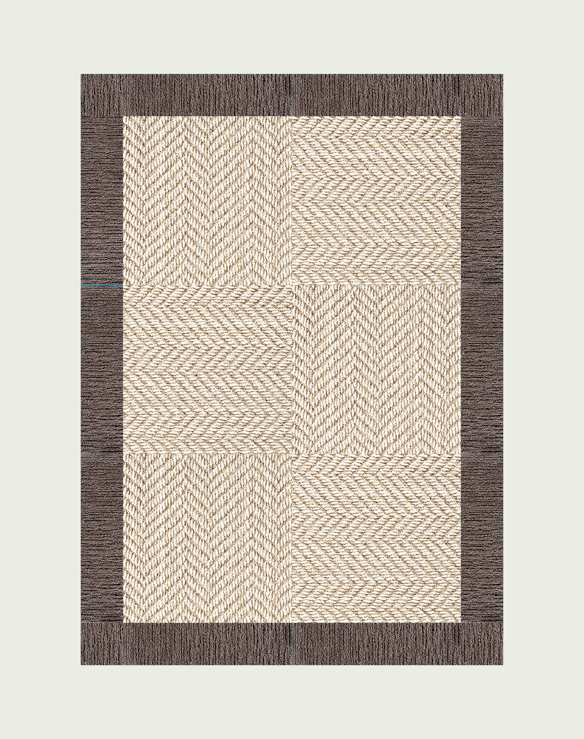 Suit Yourself Quarter Border - Linen / Mink - 4x6