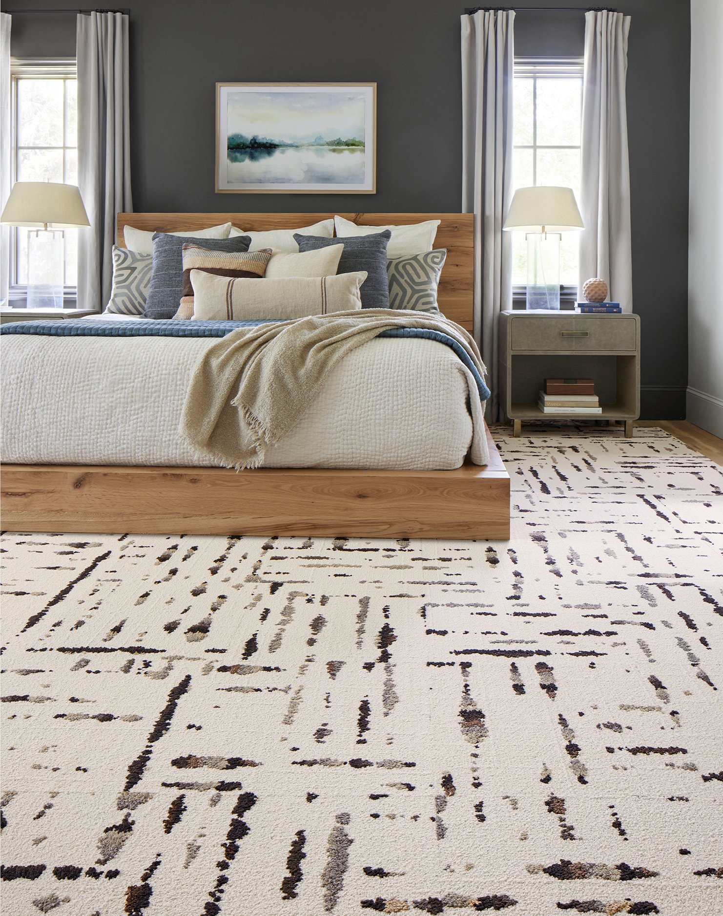 Level Setting - Grey: Bedroom Rugs by FLOR