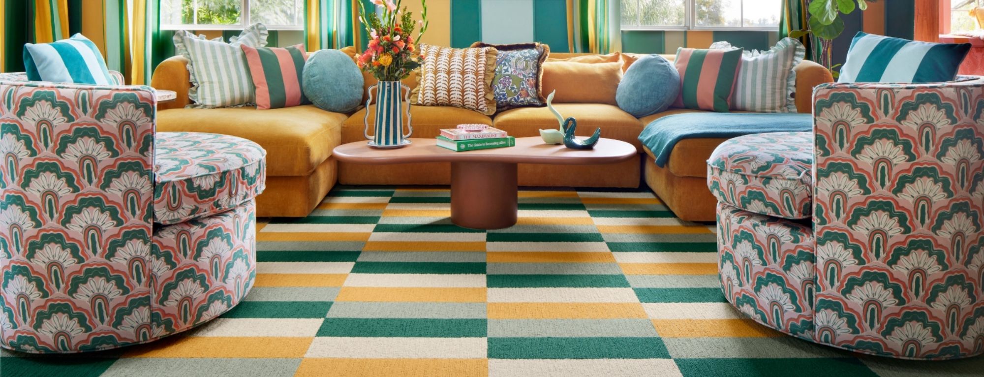To The Max - Emerald - 5x7: FLOR Signature Area Rugs by FLOR