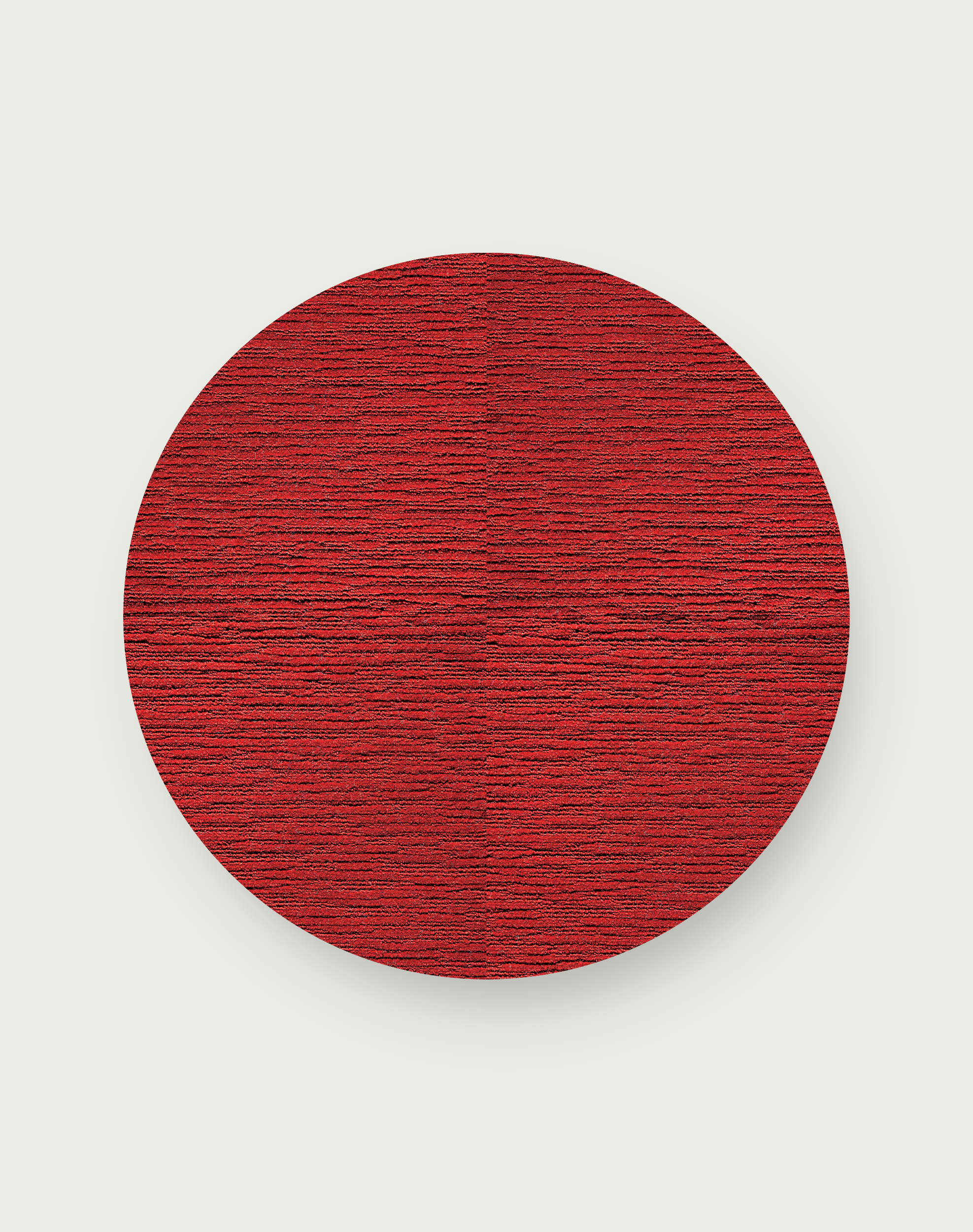 Made You Look Round Rug - Red - 3.25 Diameter