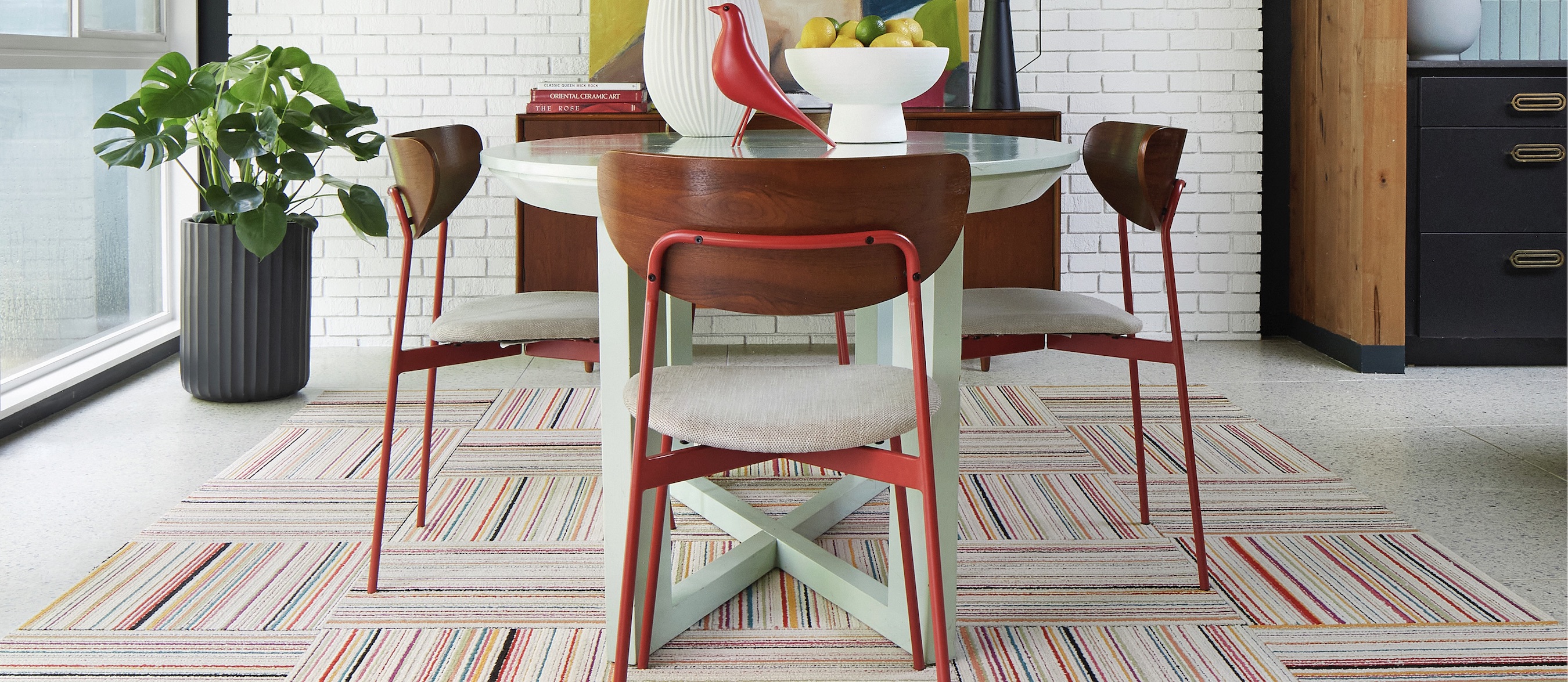 Striped Carpet Tiles for Creating Custom Striped Area Rugs